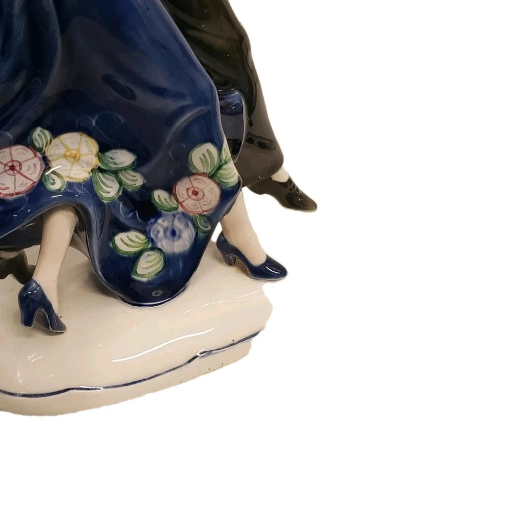 KATZHUTTE ART DECO PORCELAIN FIGURINE DANCING COUPLE C.1930'S GOLDSCHEIDER ERA - Picture 8 of 12